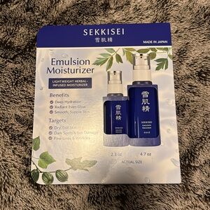 SEKKISEI Blue Emulsion Moisturizer NIB 2.3 oz and 4.7 oz Set